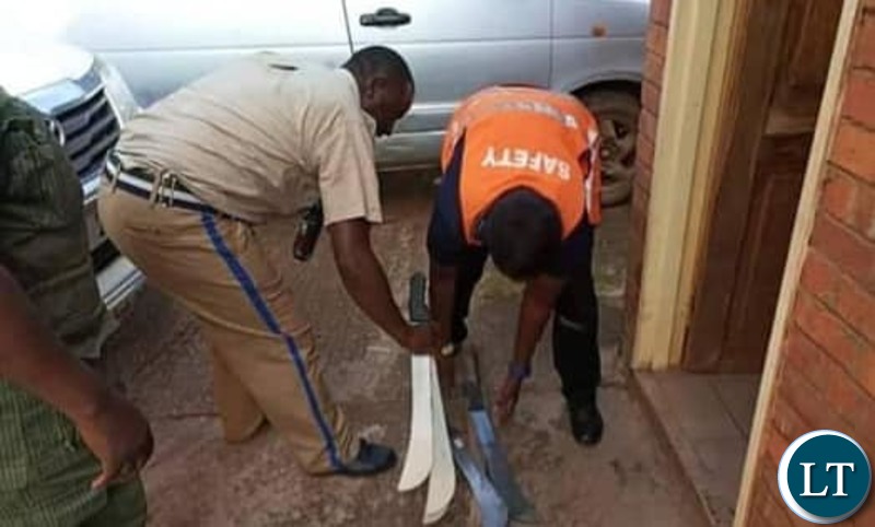 Machetes Confiscated from UPND cadres