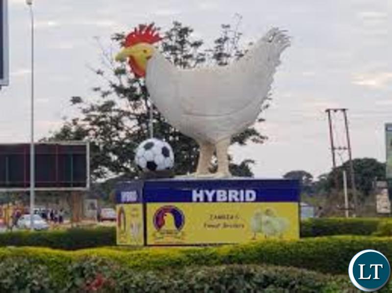 Chicken Statue at Hybrid roundabout