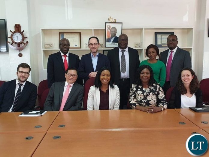 Finance Minister Margaret Mwanakatwe (MP) meeting with Bank of America Merrill Lynch and other investors from Europe and America.