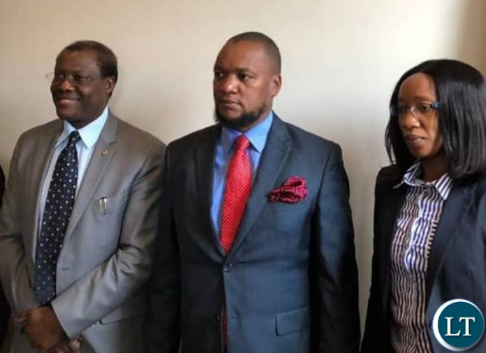 Miles Sampa with Director Planning Ms Muvombo Muchimba and Zambian Ambassador to the US Dr Ngosa Simbyakula Miles Sampa with Director Planning Ms Muvombo Muchimba and Zambian Ambassador to the US Dr Ngosa Simbyakula