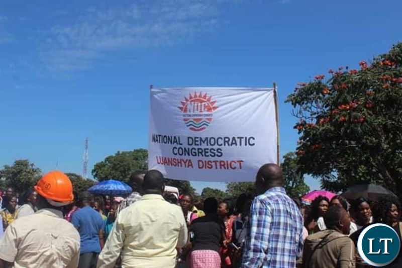 NDC members in Luanshya before the nomination