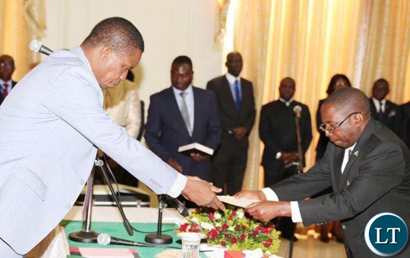President Edgar Lungu swears in Mr Mbulu as High Commissioner
