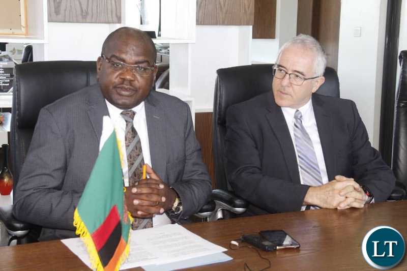 Israeli Ambassodor to Zambia, His Excellency Mr. Gershon Kedar with Minister of Health Dr Chilufya