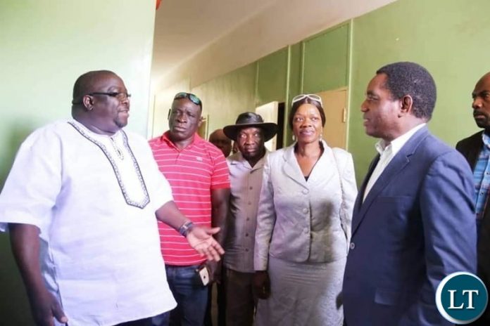 Kambwili , Masebo and HH at the prison to offer support to Sean Tembo
