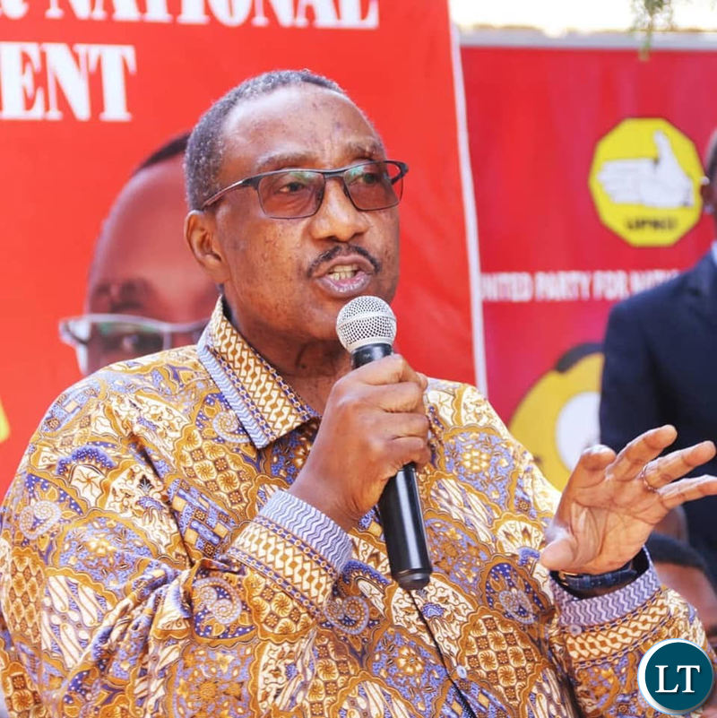 GBM addressing a news conference at the UPND secretariat on Thursday, April 4th 2019