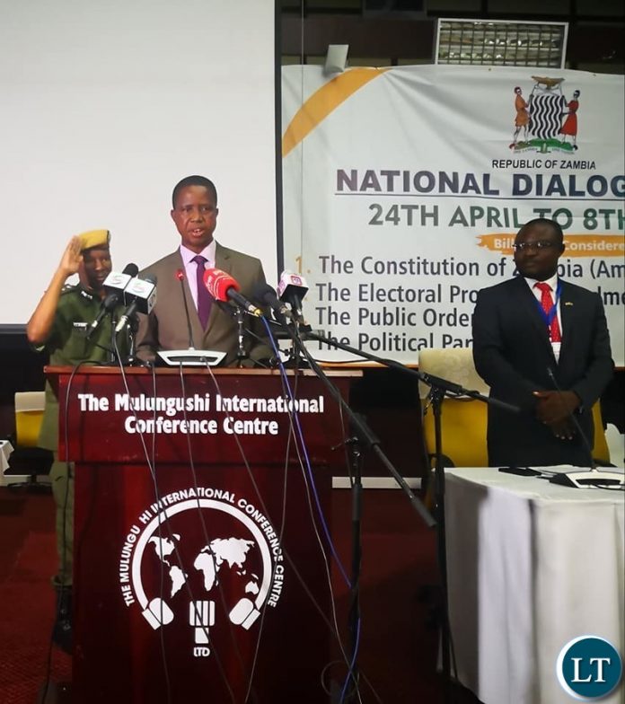 President Lungu officially Opening the National Dialogue