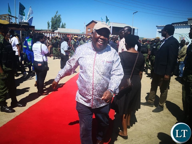 Presidential Affairs Minister Freedom Sikazwe at the launch of Community Market Initiative Health Services at Soweto Market