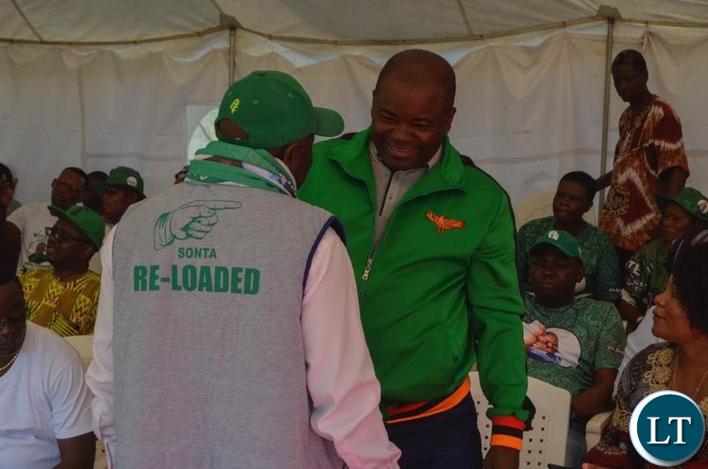 Minister of Infrastructure Ronald Chitotela with Home Affairs Minister Kampyongo during a campaign Rally in Luanshya