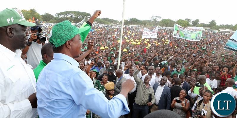President Lungu on a campaign Trail in Luanshya