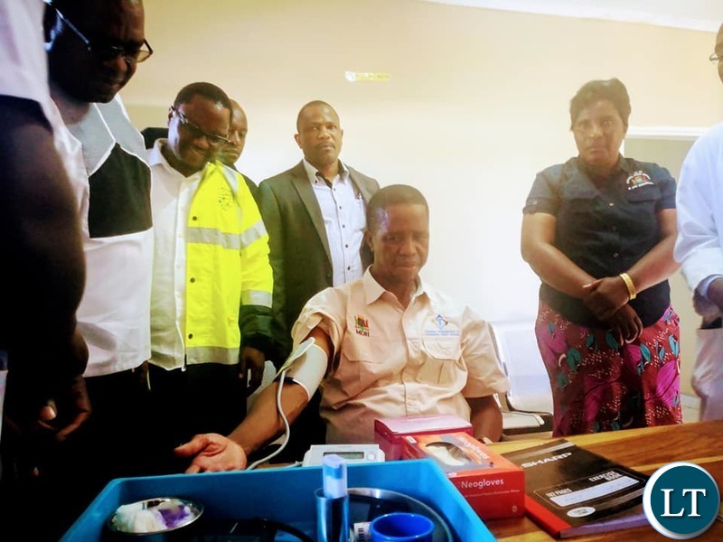 President Lungu at the launch of Community Market Initiative Health Services at Soweto Market