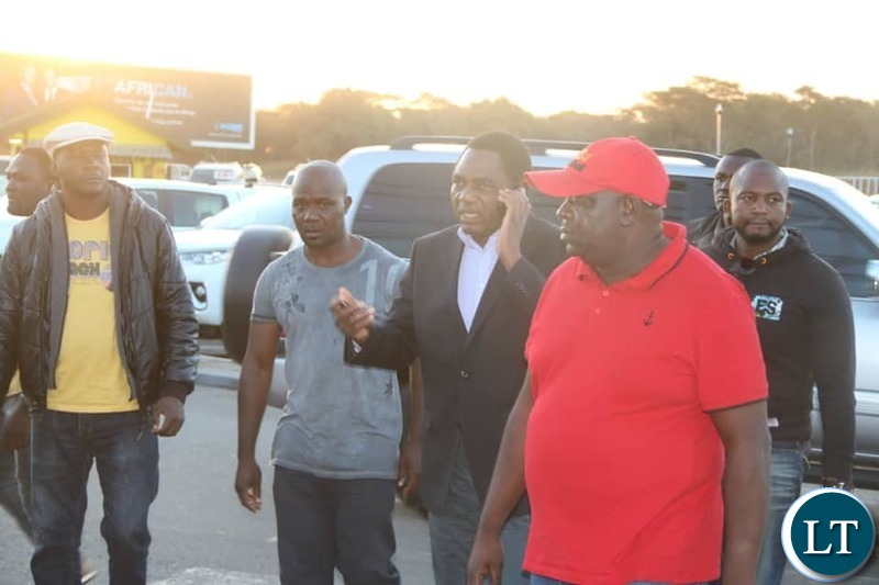 HH arriving at Simon Mwansa Kapwepwe