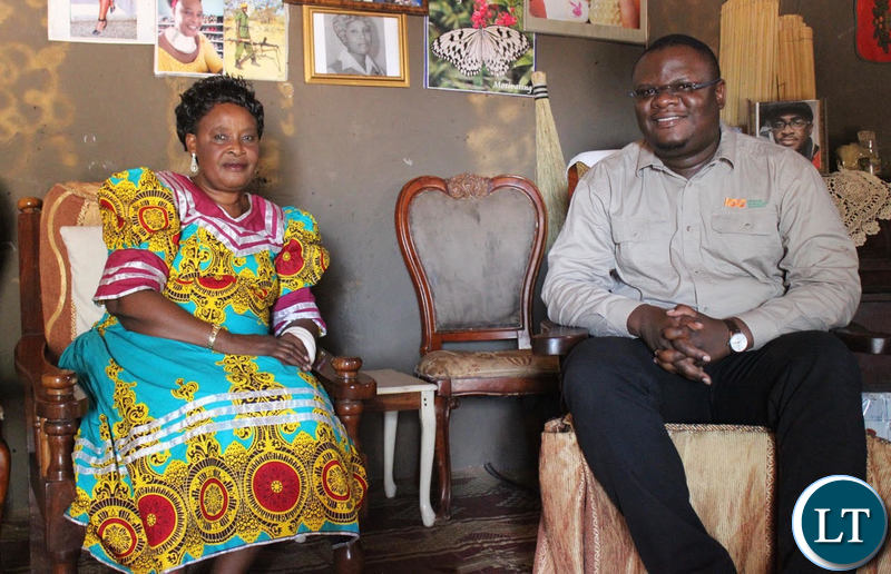 Her Royal Highness - Princes Kufuna with Mr Kaluba at her palace in Kalabo.
