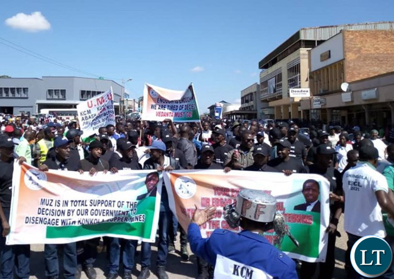 Mine Workers Union Solidarity Demonstration in support of Government