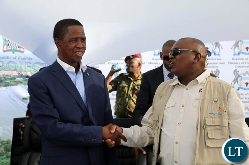 President Lungu with Botswana President Masisi