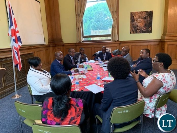 Mr. Mubanga Mwiko making a presentation at the Zambia High Commission in London