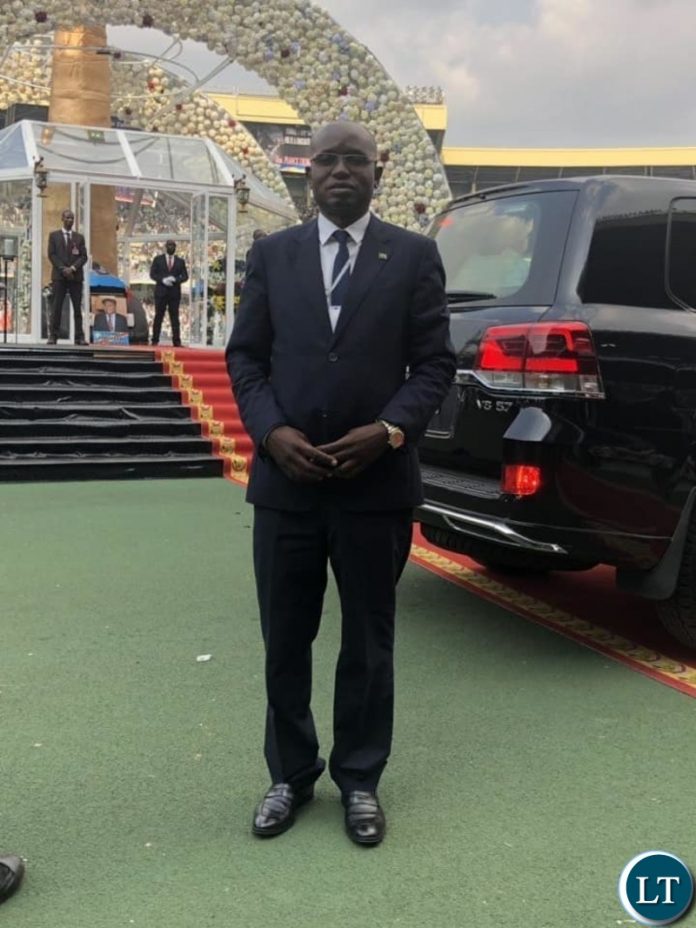 Special Assistant for Press & Public Relations, Amos Chanda. at the Funeral