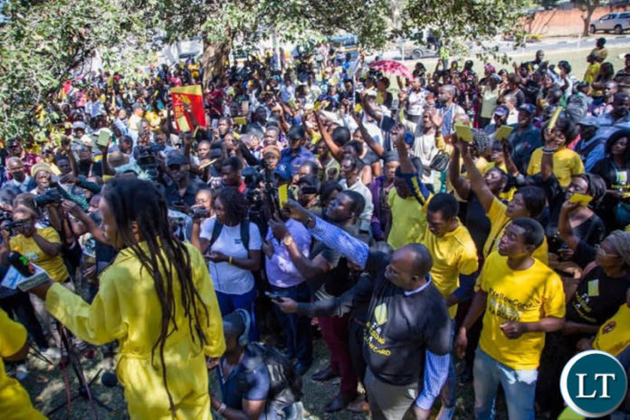 The Yellow Card Rally held yesterday in Lusaka