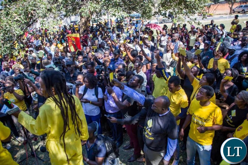 The Yellow Card Rally held yesterday in Lusaka