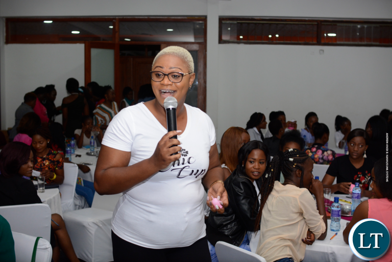 Elizabeth Malama at the Kupes Young Womens Network sharing talking about the Chic Cup. - Picture by Andrew-Knox Kaniki/SUMA SYSTEMS.
