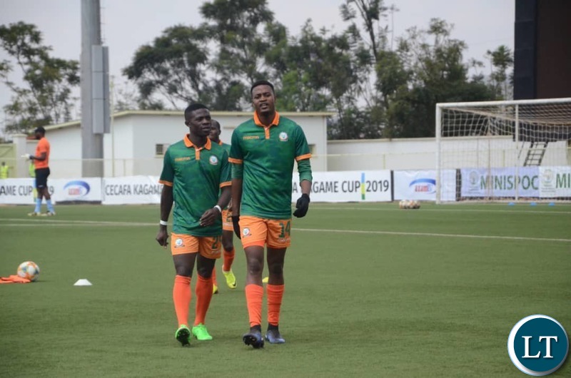 Green Eagles players warming up for Thursday's game against Proline of Uganda at the 2019 CECAFA Club Cup.Eagles beat Proline 2-1. Pic courtesy of Green Eagles FC Media
