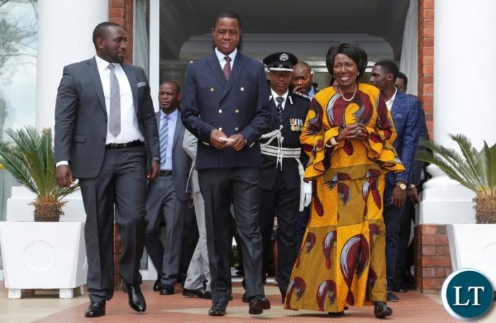 President Lungu with Newly appointed Minister of Sports and Youth Development, together with Vice President Inongo Wina President Lungu with Newly appointed Minister of Sports and Youth Development, together with Vice President Inongo Wina