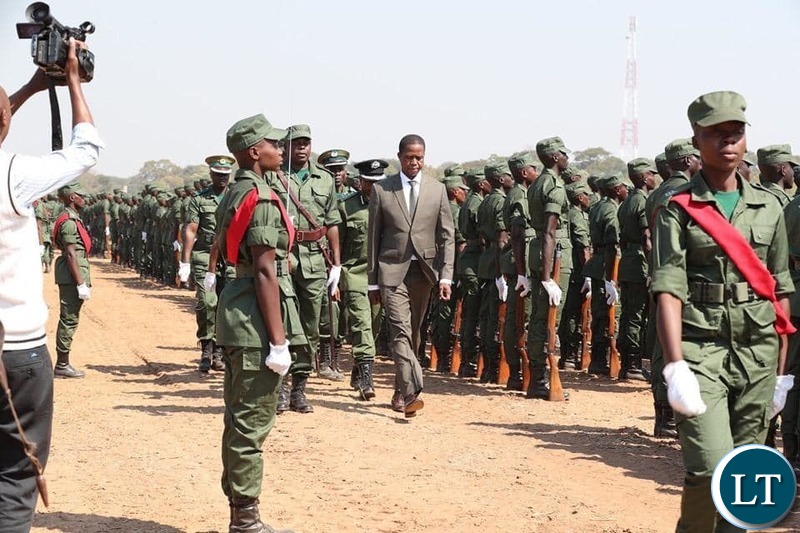 President Lungu at the Zambia Correctional Service pass out parade