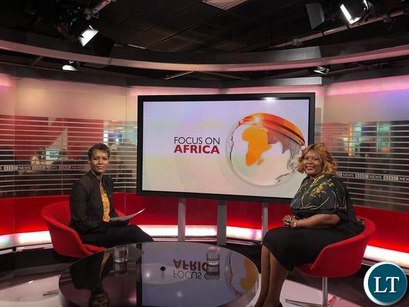 Chief Government Spokesperson Dora Siliya at BBC Studios in London