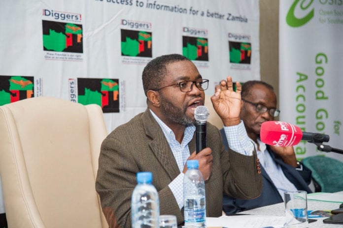 Constitutional Lawyer John Sangwa stresses a point at a recent public discussion on the Constitutional Amendment Bill