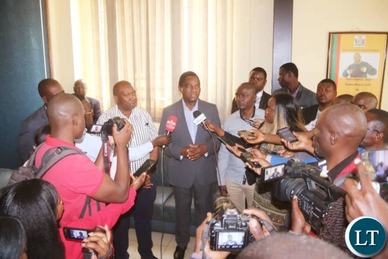 HH speaking to Journalists at ACC Headquarters