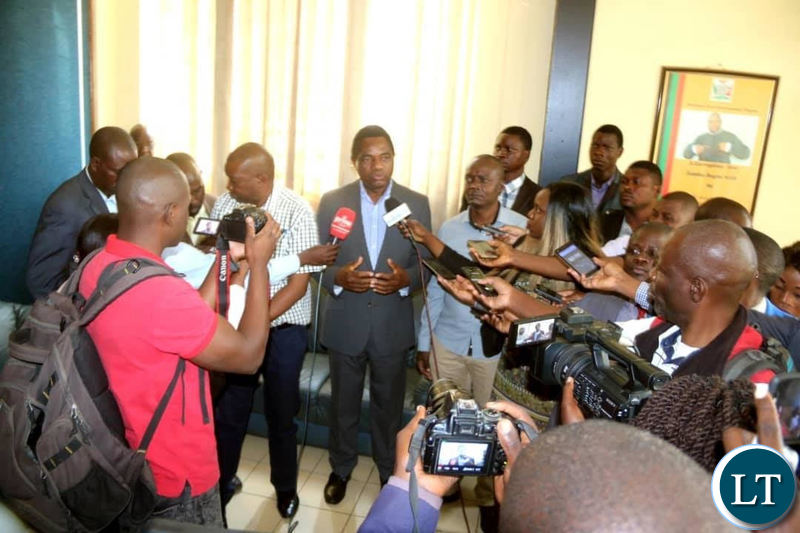 HH speaking to Journalists at ACC Headquarters