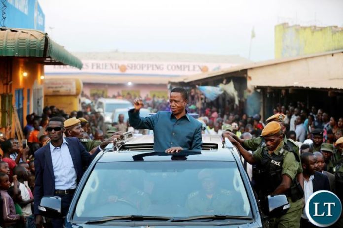 President Edgar Chagwa Lungu salutes people of Kasama during his working visit on Friday,August 9,2019.PICTURE BY SALIM HENRY/STATE HOUSE ©2019 President Edgar Chagwa Lungu salutes people of Kasama during his working visit on Friday,August 9,2019.PICTURE BY SALIM HENRY/STATE HOUSE ©2019