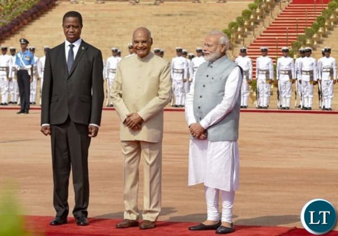 President Edgar Lungu with India’s President Shri Ram Nath Kovind and India's Prime Minister Narendra Modi President Edgar Lungu with India’s President Shri Ram Nath Kovind and India's Prime Minister Narendra Modi