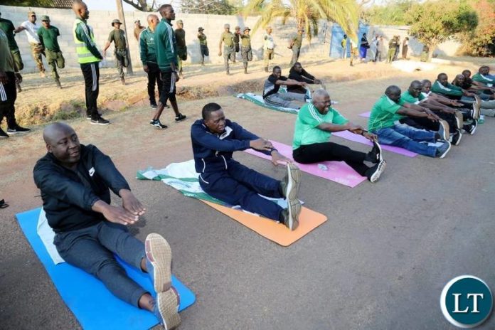 President Edgar Chagwa Lungu exercises in Kasama,Northern Province on Saturday,August 10,2019.PICTURE BY SALIM HENRY/STATE HOUSE ©2019 President Edgar Chagwa Lungu exercises in Kasama,Northern Province on Saturday,August 10,2019.PICTURE BY SALIM HENRY/STATE HOUSE ©2019