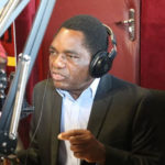 HH speaking during a radio programme on SUN FM