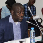 PF Secretary General Davies Mwila making the party’s submission to the parliamentary select committee on the Constitutional Amendment Bil5l