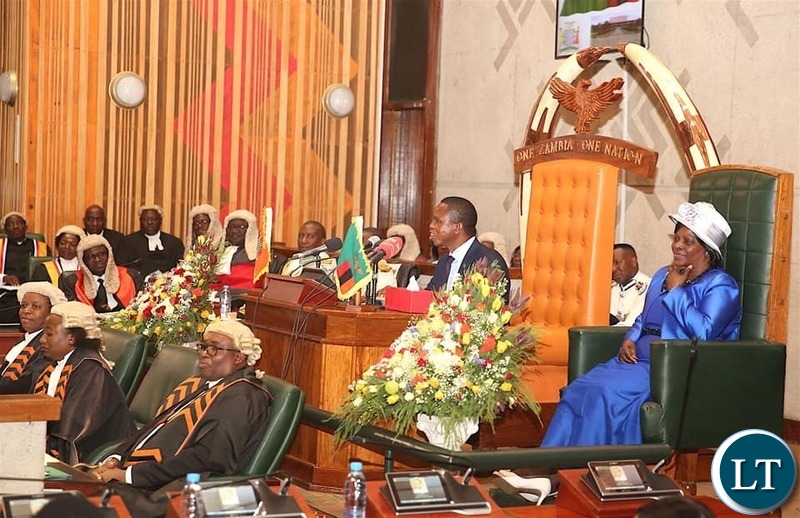 President Edgar Chagwa Lungu at the the official opening of Parliament on Friday, September 13, 2019-Picture by THOMAS NSAMA