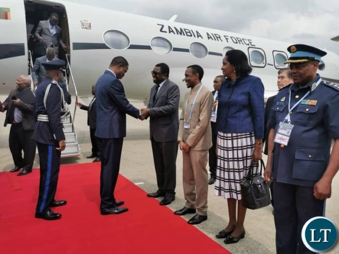 President Lungu being Welcomed in Jappan