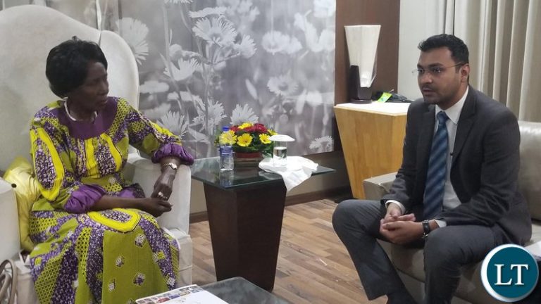 Inonge Wina holds talks with Indian communications company