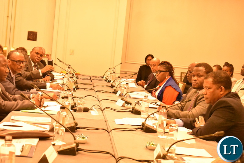 Minister Chiteme, PS Chabala, Director Mulele and President Kagame 25-09-2019