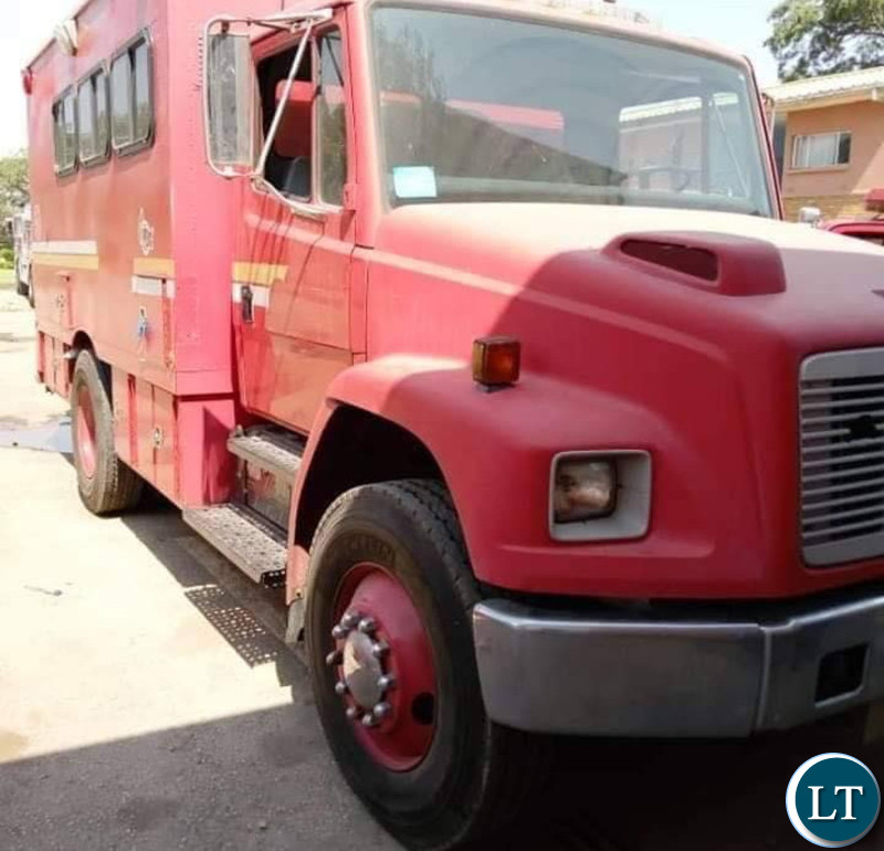 The the donated Fire Trucks pictured in Zambia