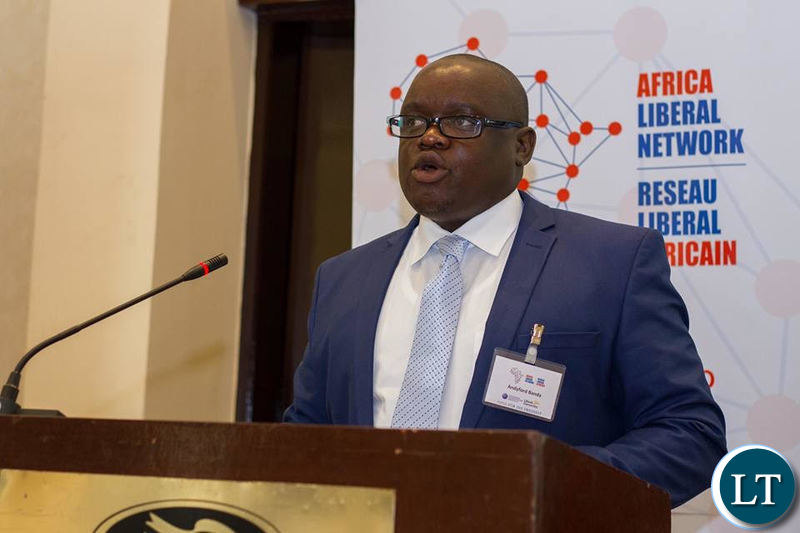 Mr Banda speaking at one of the Africa Liberal Network events