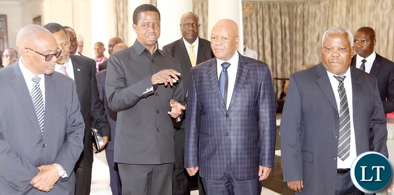 South African President Cyril Ramaposa’s Special Envoy to Zambia Jeff Radebe meeting President Lungu 