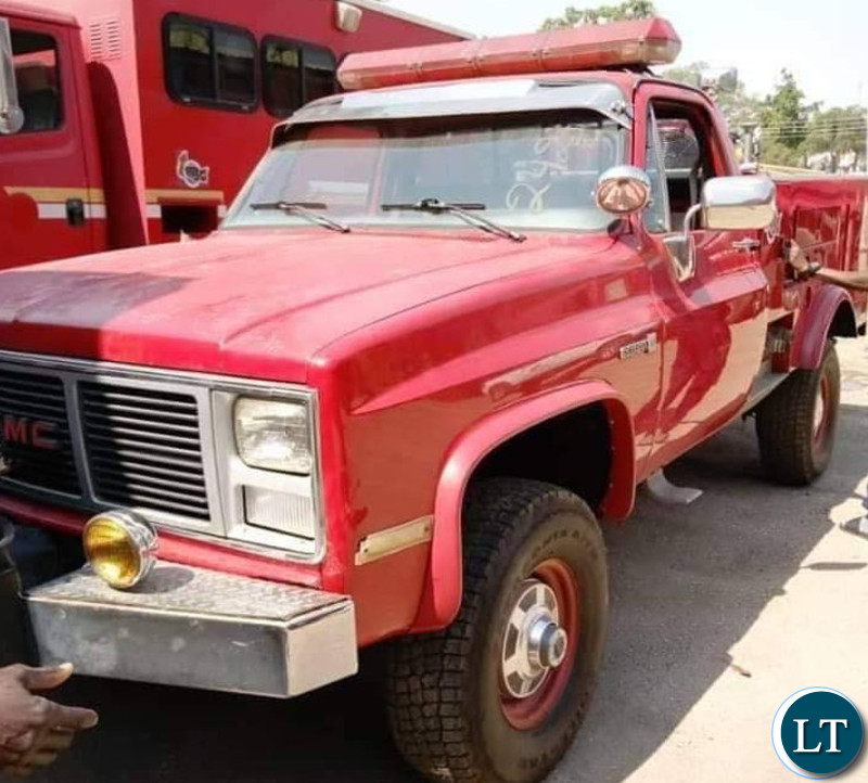 The the donated Fire Trucks pictured in Zambia