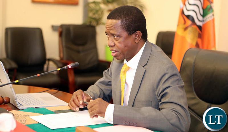 President Edgar Chagwa Lungu addresses Cabinet at State House on Monday, 21st October, 2019