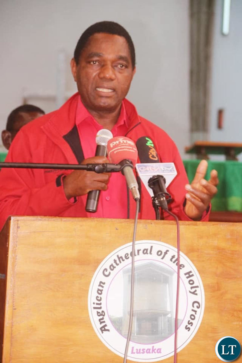 HH addressing the mourners at The funeral service at the Cathedral of the Holy Cross of the murdered UNPD Cadre