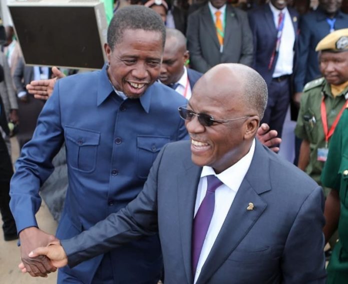 PRESIDENT Edgar Chagwa Lungu and His Tanzanian counterpart, President John Pombe Magufuli commissioning the Tunduma -Nakonde One Stop Border Post. PRESIDENT Edgar Chagwa Lungu and His Tanzanian counterpart, President John Pombe Magufuli commissioning the Tunduma -Nakonde One Stop Border Post.
