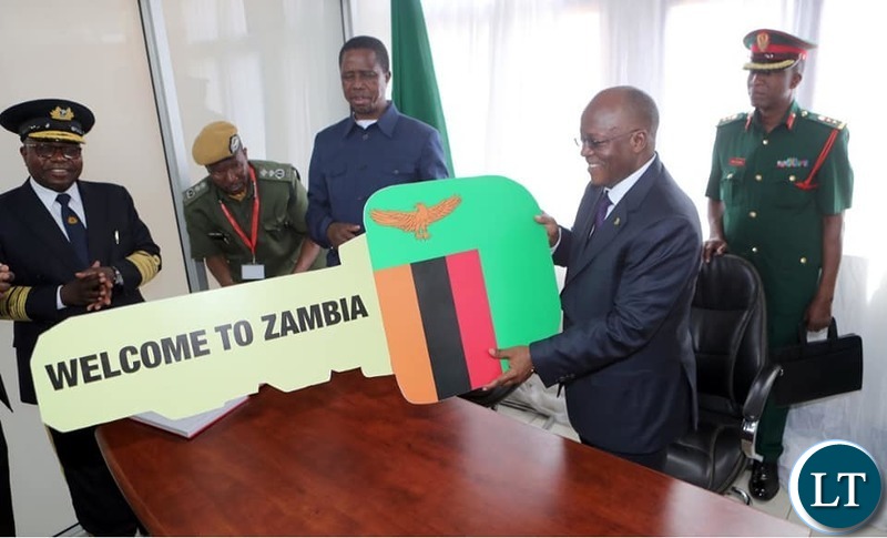 PRESIDENT Edgar Chagwa Lungu and His Tanzanian counterpart, President John Pombe Magufuli commissioning the Tunduma -Nakonde One Stop Border Post.