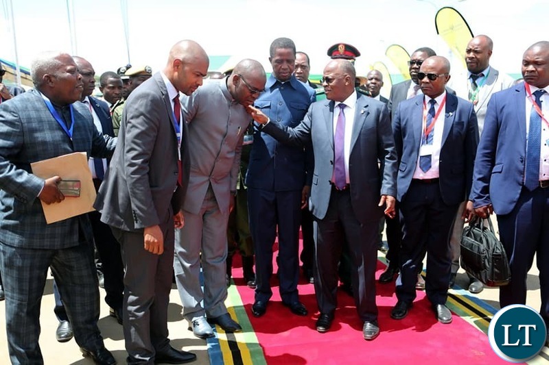 PRESIDENT Edgar Chagwa Lungu and His Tanzanian counterpart, President John Pombe Magufuli commissioning the Tunduma -Nakonde One Stop Border Post.