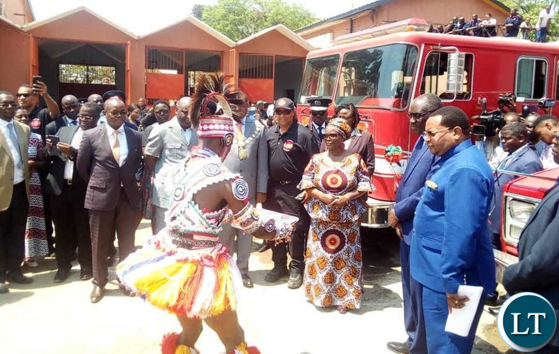 First Lady at the Fire Trucks Handover Ceremony