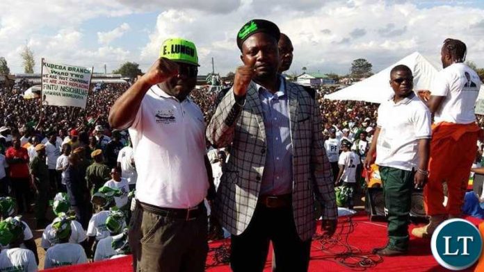Lusaka Province Patriotic Front Youth Chairperson Daniel Kalembe and the PF members Lusaka Province Patriotic Front Youth Chairperson Daniel Kalembe and the PF members